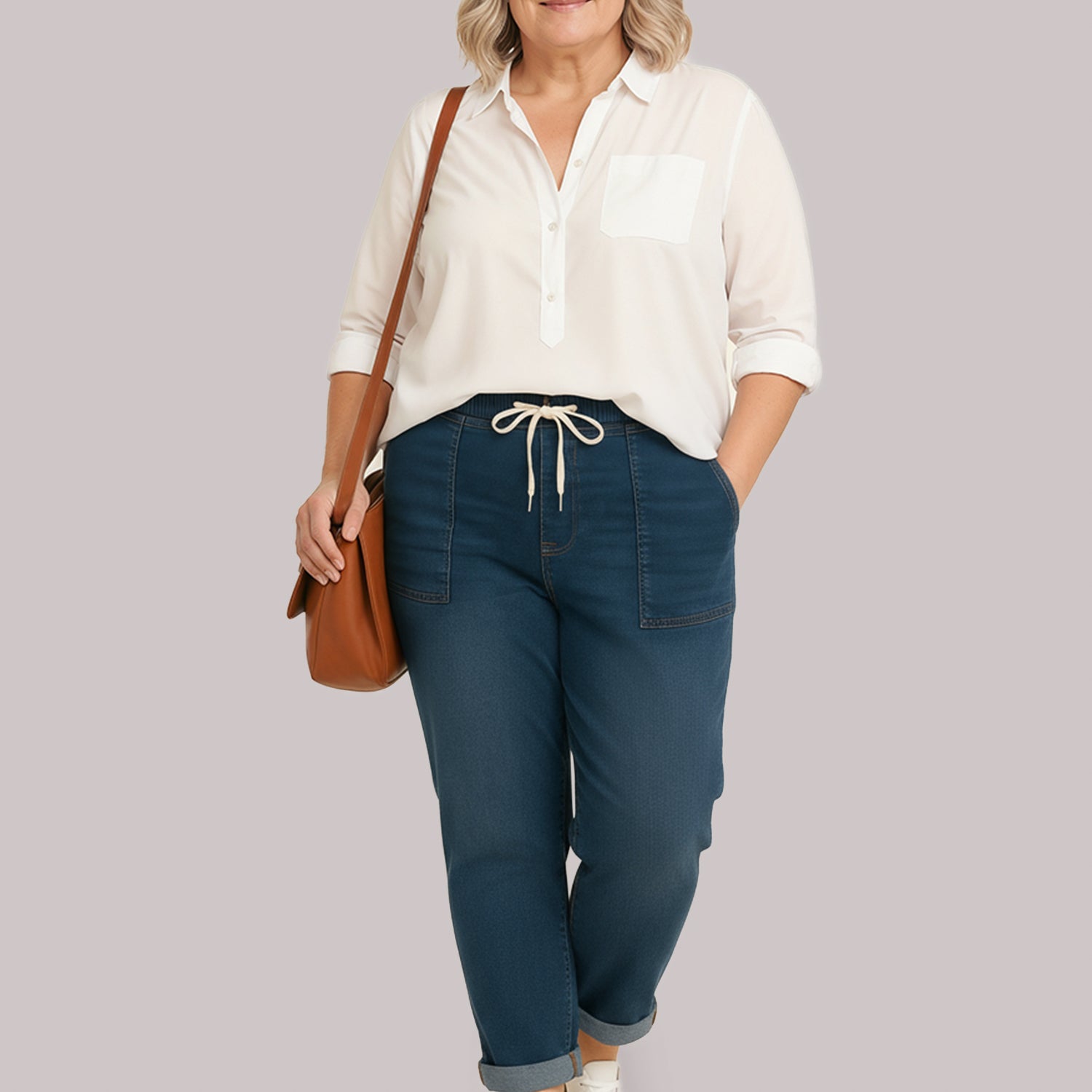Ava Tummy Ease Pull On Jeans | Soft Grace